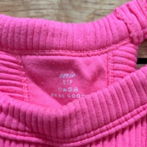 Aerie Bright Pink Ribbed Top - Picture 2 of 2